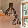 Lot de 2 suspensions SOVANA Bois de manguier noir vieilli - Suspension Loberon