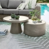 Lot de 2 tables basses DIVERTENTE en Béton gris - Table Basse de Jardin Loberon