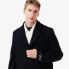 Manteau CHESTERFIELD Homme Lacoste en laine boutons gravés noir qu'il vous faut cet hiver