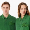 Polo oversize Collection Broderie Lacoste Unisexe Vert Sapin