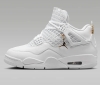 AIR JORDAN 4 Net Baskets Basses Blanc/Or métallique/Fantôme - Baskets Femme Nike