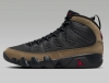 Air Jordan 9 Retro « Olive » Baskets Montantes Noir/Olive Clair/Vrai Rouge - Baskets Homme Nike