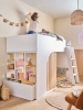 Lit mezzanine enfant PLAYFUL avec rangement blanc pas cher - Lit Enfant Vertbaudet