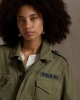 Veste Militaire Polo Ralph Lauren Femme : Chic et Confortable en Sergé de Coton Olive Mélèze